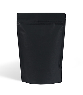 black paper stand up pouch