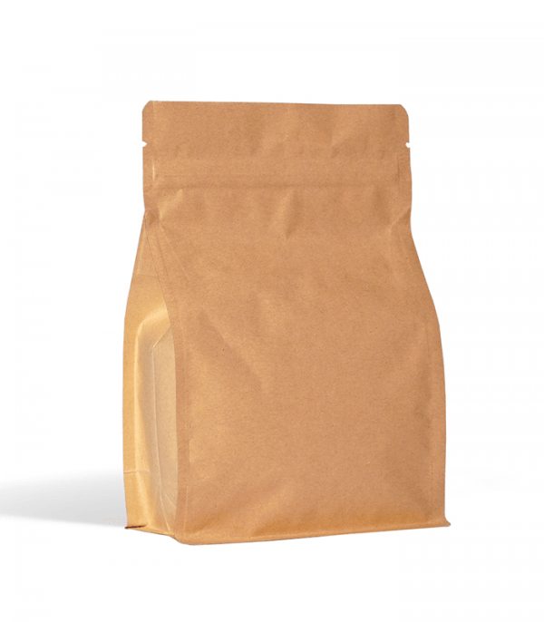brown paper flat bottom pouch