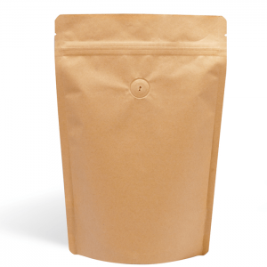 brown paper with zipper & valve