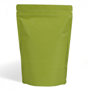green paper stand up pouch