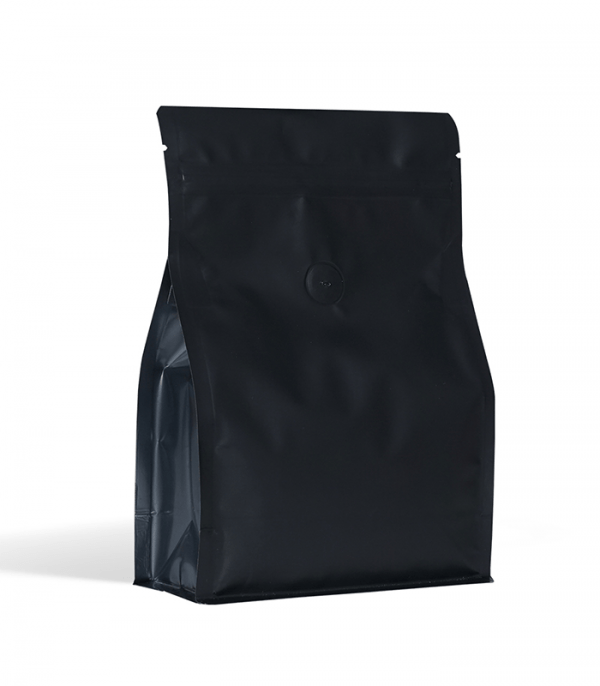 matt black flat bottom bags