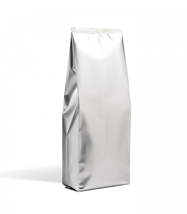matt silver side gusset bag