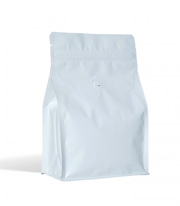 matt white flat bottom pouch