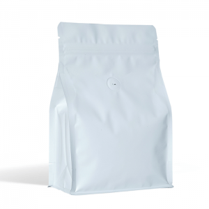 matt white flat bottom pouch