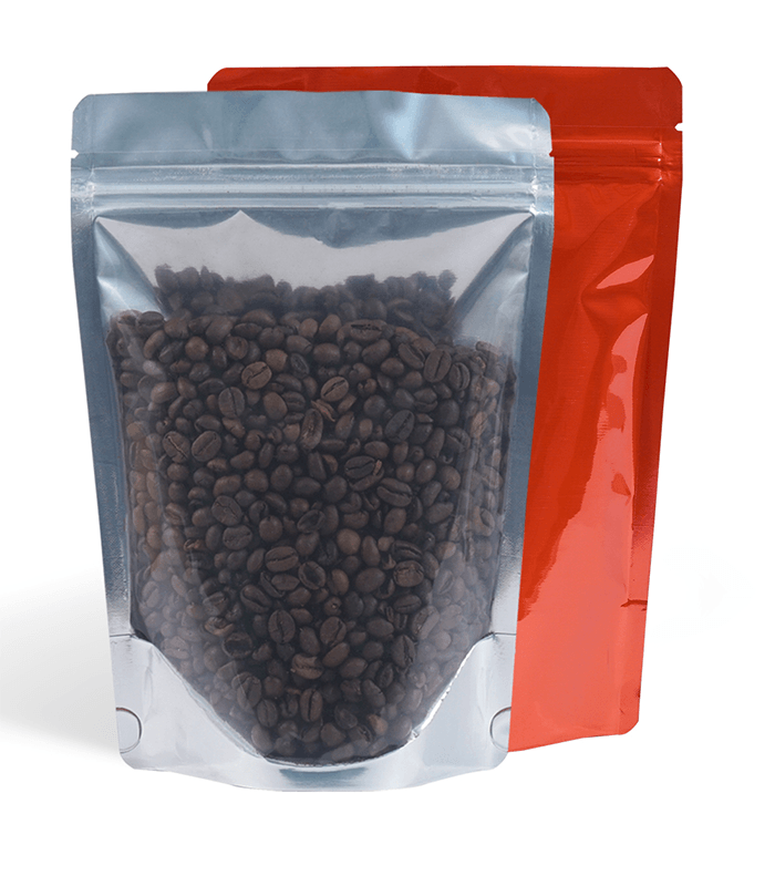 shiny ref one side clear stand up pouch